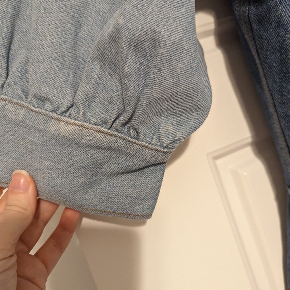 Ganni Denim Cutline Bleach Minidress - Picture 7 of 12